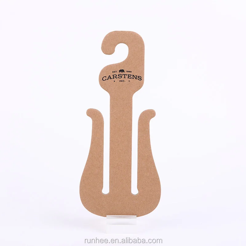 Recycled Eco Friendly Paper Cardboard Slipper Hanger Customized Design Shoes Hanger