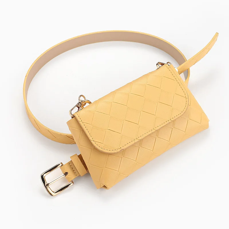 S0109B 2021 new style ladies candy color retro pin buckle belt chain check pattern casual waist bag
S0109B 2021 new style ladies candy color retro pin buckle belt chain check pattern casual waist bag