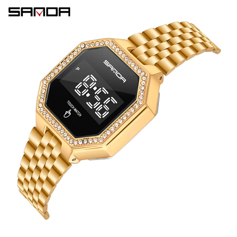 Sanda 8005 Touch Screen LED Watch Diamond Water Resist Luxury Steel Digital Watches for Women
Sanda 8005 Touch Screen LED Watch Diamond Water Resist Luxury Steel Digital Watches for Women
