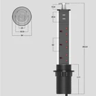 Electrical British standard hidden desktop socket power pop up outlet with 2 USB chargers