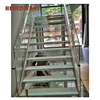 Stainless steel glass stairs grill design indoor / outdoor wrought iron stair case