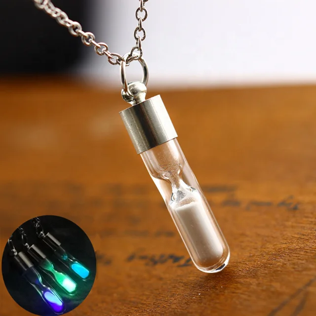 Fine jewelry ladies accessories time hourglass necklace color pendant glow in dark necklace, As pictures
Fine jewelry ladies accessories time hourglass necklace color pendant glow in dark necklace, As pictures