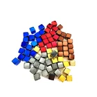 Small plastic cubes for board game colourful transparent cube