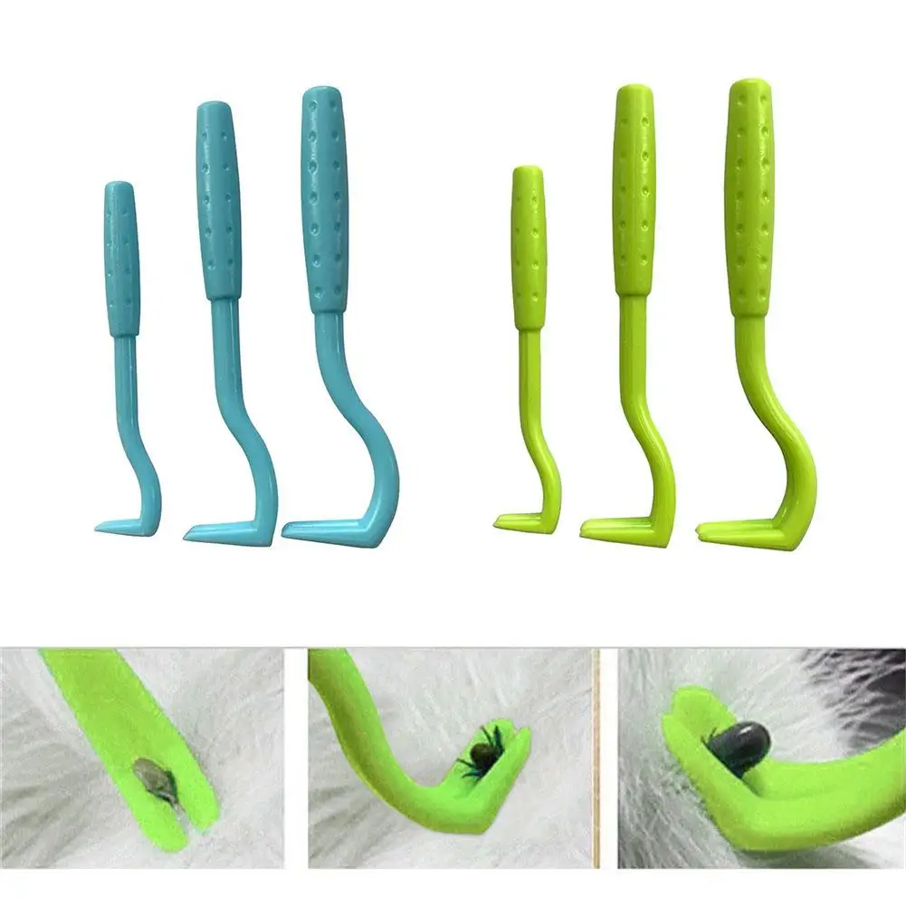 RTS 3Pcs Pet Extractor Remover Hook Lice Plastic Portable Horse Human Cat Dog Pet Supplies Home Tick Remover Tool, Blue/green/red
RTS 3Pcs Pet Extractor Remover Hook Lice Plastic Portable Horse Human Cat Dog Pet Supplies Home Tick Remover Tool, Blue/green/red