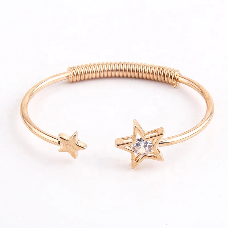 Fashion Boho Jewelry Punk Wristband Alloy Star Crystal Golden Bangles Metal Open Cuff Bangle
Fashion Boho Jewelry Punk Wristband Alloy Star Crystal Golden Bangles Metal Open Cuff Bangle