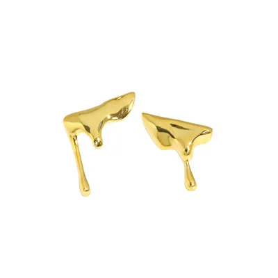 PONEES New Trendy Fashion 925 Sterling Silver Gold plated Dripping irrgular women Stud Earring
PONEES New Trendy Fashion 925 Sterling Silver Gold plated Dripping irrgular women Stud Earring