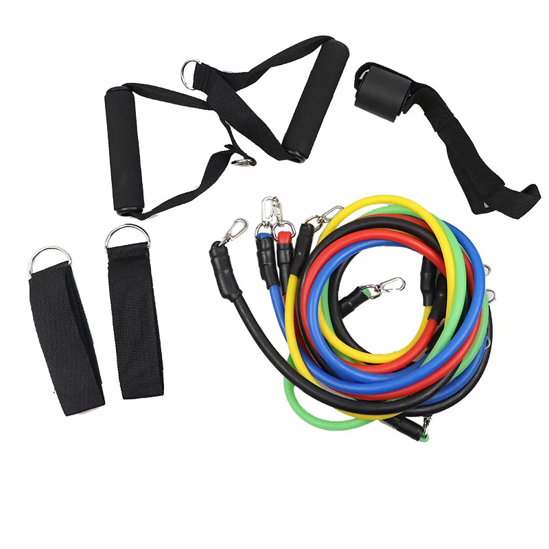 11 pcs Resistance Band Set Home Workout Bands Set Wholesale Carry Bag, Legs Ankle Straps For Resistance Training, Blue black red yellow and green & custom color
11 pcs Resistance Band Set Home Workout Bands Set Wholesale Carry Bag, Legs Ankle Straps For Resistance Training, Blue black red yellow and green & custom color