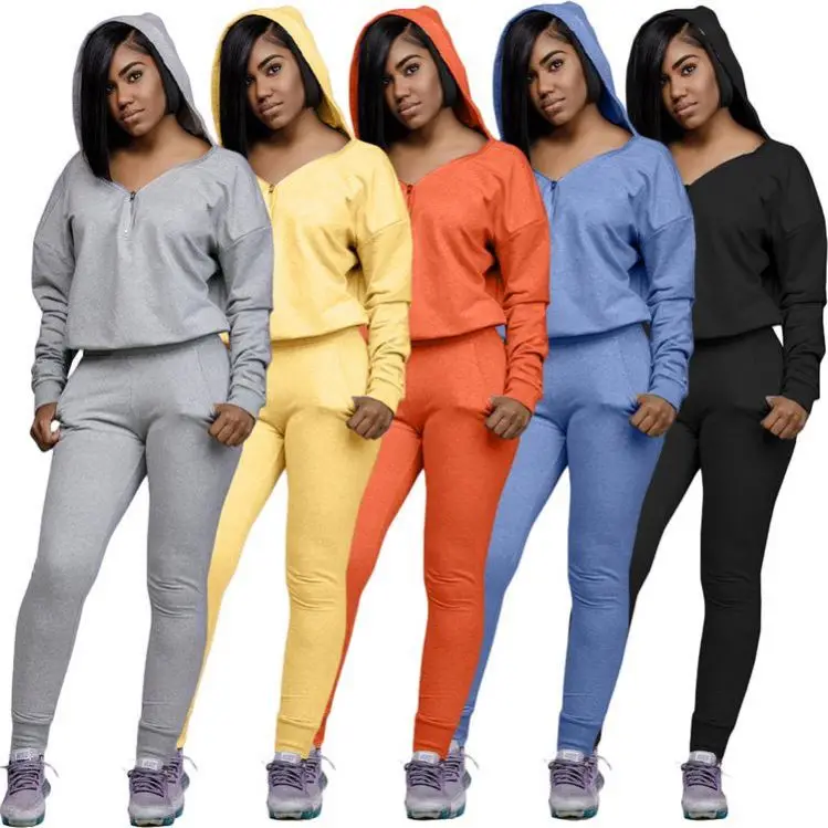 Solid Color Women Hoodies Sweatshirts Joggers Suits Seamless Legging Long Sleeve Two Piece Set
Solid Color Women Hoodies Sweatshirts Joggers Suits Seamless Legging Long Sleeve Two Piece Set