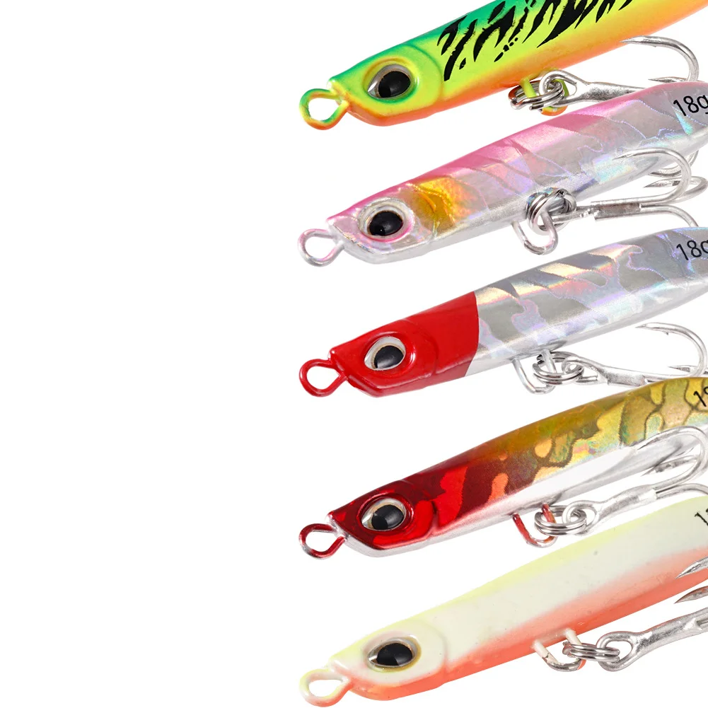 Shore cast iron plate leadfish metal bait 9g 12g 15g 18g with blood trough hook sea mackerel sea fishing, 5 colors
Shore cast iron plate leadfish metal bait 9g 12g 15g 18g with blood trough hook sea mackerel sea fishing, 5 colors