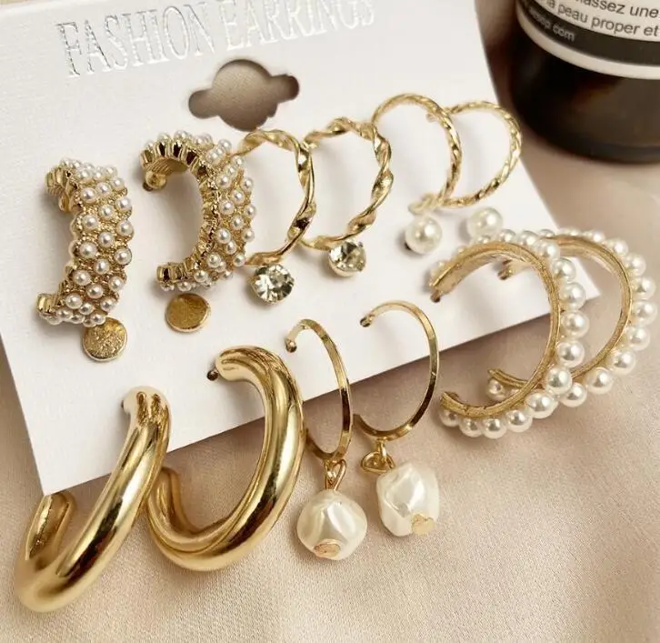 JC Crystal Wholesale fashion chunky real freshwater pearl earrings pearl hoop earrings set
JC Crystal Wholesale fashion chunky real freshwater pearl earrings pearl hoop earrings set