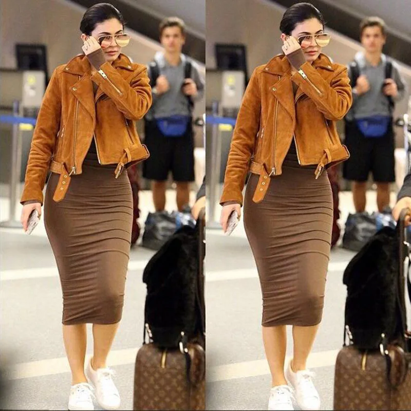KQ-142 Hot selling women high waist slim pencil skirt solid color casual midi skirt women clothing, As picture
KQ-142 Hot selling women high waist slim pencil skirt solid color casual midi skirt women clothing, As picture
