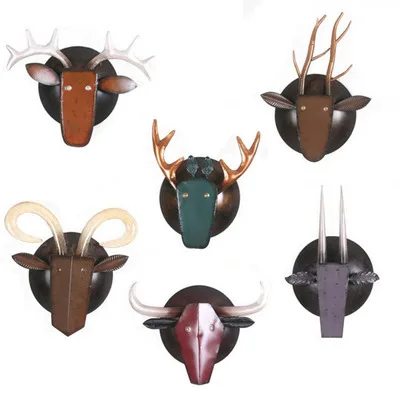 Newart american retro animal deer head sculpture wall metal art bar wall decor for entrance interior
Newart american retro animal deer head sculpture wall metal art bar wall decor for entrance interior