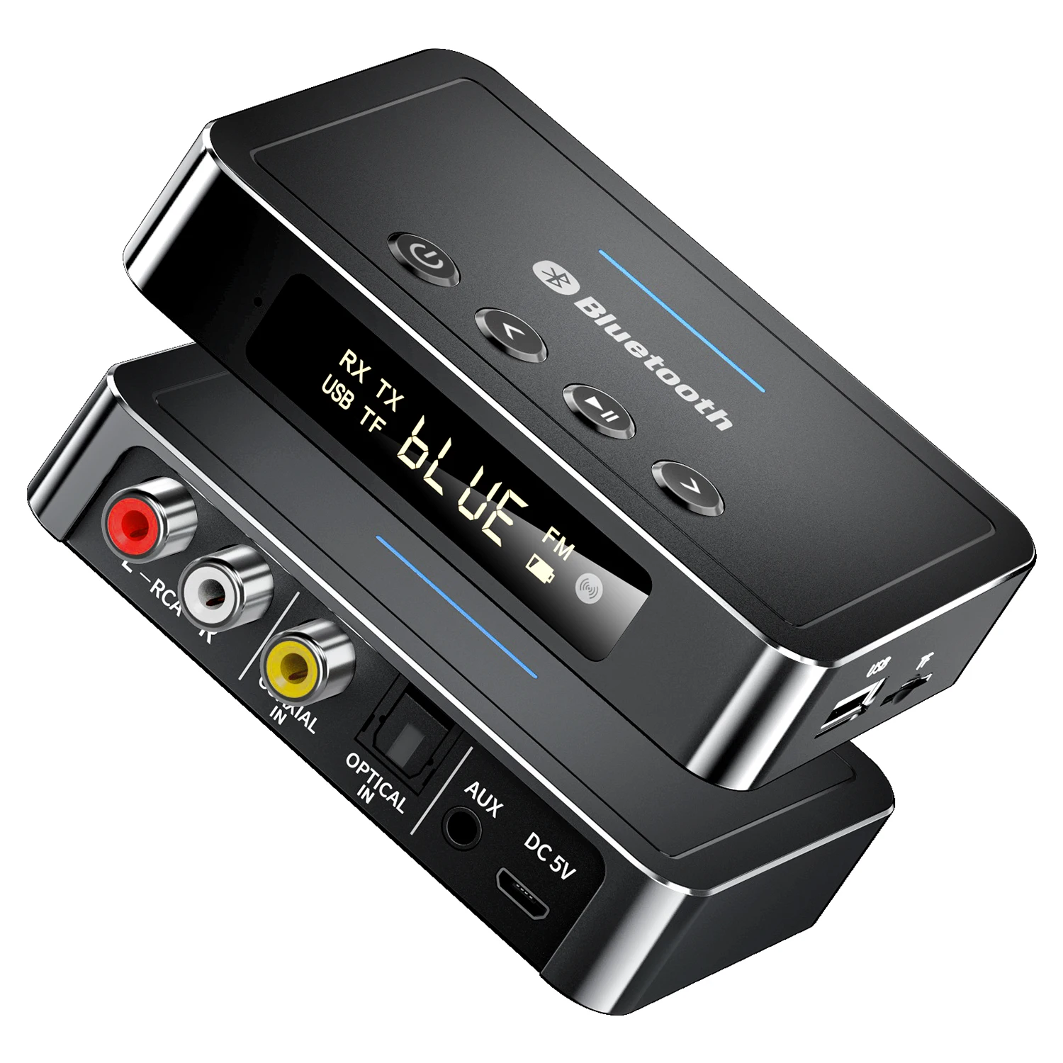 Blue tooth 5.0 transmitter receiver optical 3.5mmaux RCA low delay audio adapter rechargeable Blue tooth auxiliary
Blue tooth 5.0 transmitter receiver optical 3.5mmaux RCA low delay audio adapter rechargeable Blue tooth auxiliary