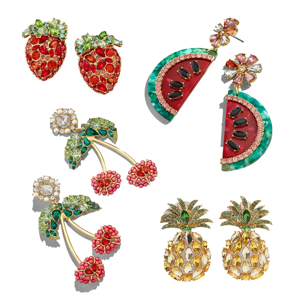 Barlaycs 2019 New Fashion Statement Korean Luxury Animal Fruit Crystal Rhinestone Flower Drop Earrings for Women Jewelry
Barlaycs 2019 New Fashion Statement Korean Luxury Animal Fruit Crystal Rhinestone Flower Drop Earrings for Women Jewelry
