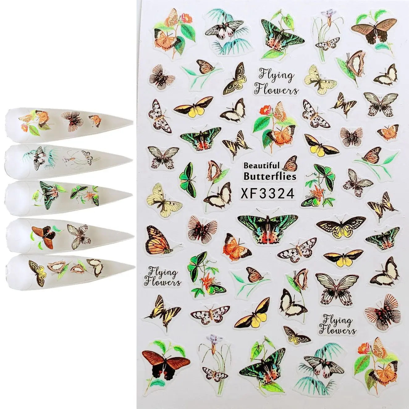 Hot Sale Butterfly Designers Pattern Nail Art Stickers 3D for Nail Decoration Accept OEM, Mixed color
Hot Sale Butterfly Designers Pattern Nail Art Stickers 3D for Nail Decoration Accept OEM, Mixed color