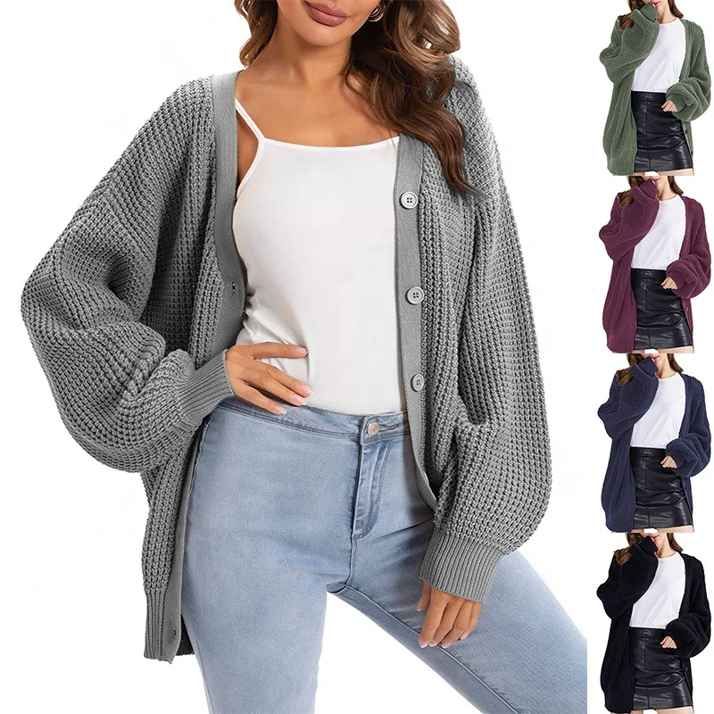 New Arrival Women Cardigan Sweater Coat Solid Color Cotton Button-Down Long Sleeve Oversized Knit Cardigans WgST230013
New Arrival Women Cardigan Sweater Coat Solid Color Cotton Button-Down Long Sleeve Oversized Knit Cardigans WgST230013