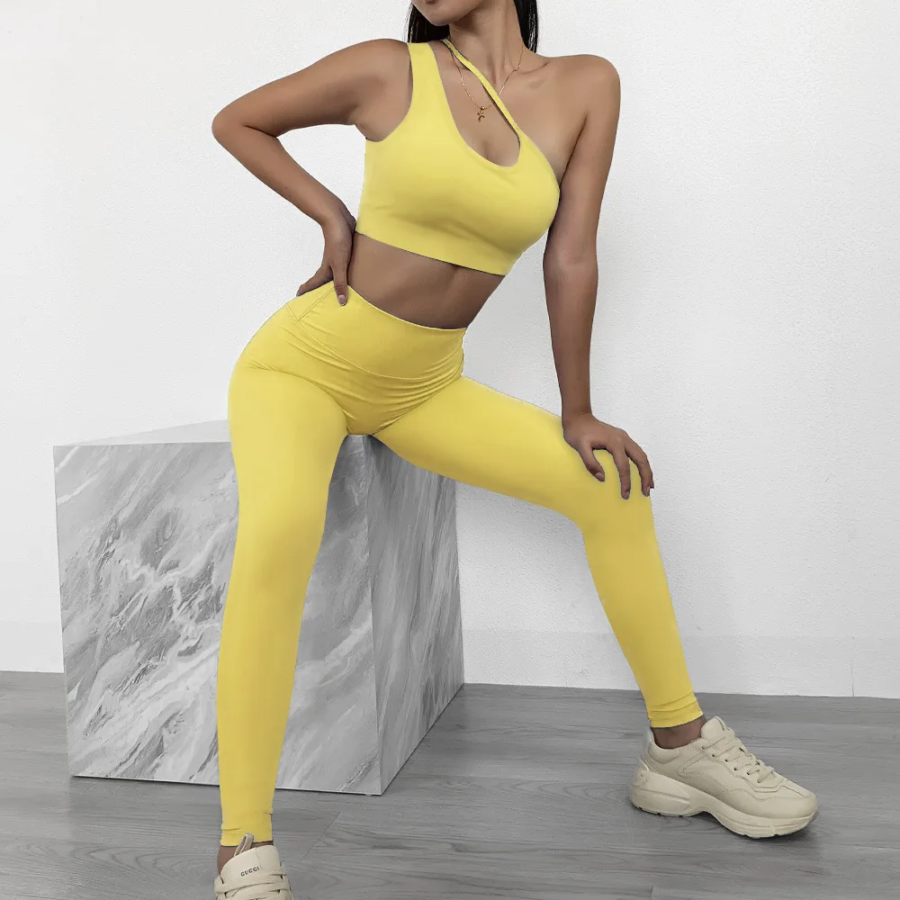 Women One Shoulder Activewear Athletic Clothes Two Piece Fitness Yoga Sports Wear Set, As pictures or custom colors
Women One Shoulder Activewear Athletic Clothes Two Piece Fitness Yoga Sports Wear Set, As pictures or custom colors