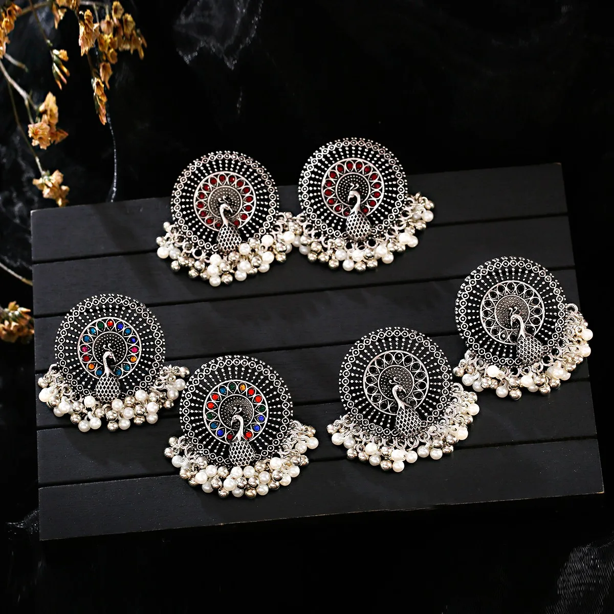 Women's Jhumka Tassel Drop Beads Pearl Earrings Women Peacock Ethnic Afghan Vintage Boho Gypsy Jewelry Dangle Earrings, Multi-color
Women's Jhumka Tassel Drop Beads Pearl Earrings Women Peacock Ethnic Afghan Vintage Boho Gypsy Jewelry Dangle Earrings, Multi-color