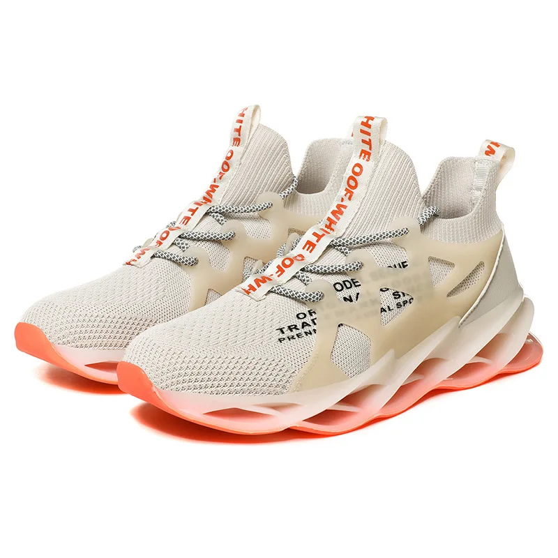 Flying woven blade warrior fish bone casual sports men's shoes low top sports shoes, White/black/beige
Flying woven blade warrior fish bone casual sports men's shoes low top sports shoes, White/black/beige