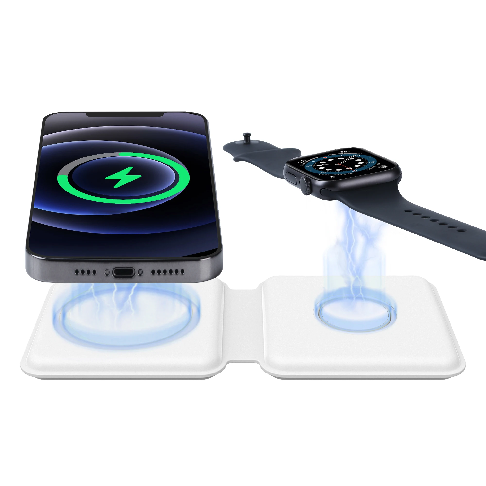 2022 product Original 15W Fast Folding Duo Wireless Charging 2 in 1 magnetic Dual Charger for iPhone Airpods Pro Apple Watch, White
2022 product Original 15W Fast Folding Duo Wireless Charging 2 in 1 magnetic Dual Charger for iPhone Airpods Pro Apple Watch, White