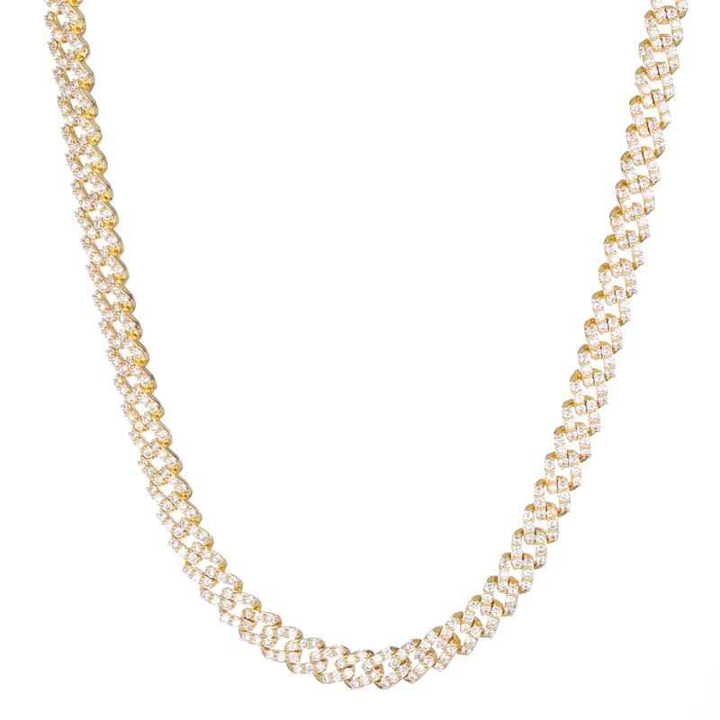 DE New Arrival Fashion Hip Hop Jewelry 8mm Gold Plated Brass White Zircon Diamond Iced Out Miami Cuban Link Chain Necklace
DE New Arrival Fashion Hip Hop Jewelry 8mm Gold Plated Brass White Zircon Diamond Iced Out Miami Cuban Link Chain Necklace