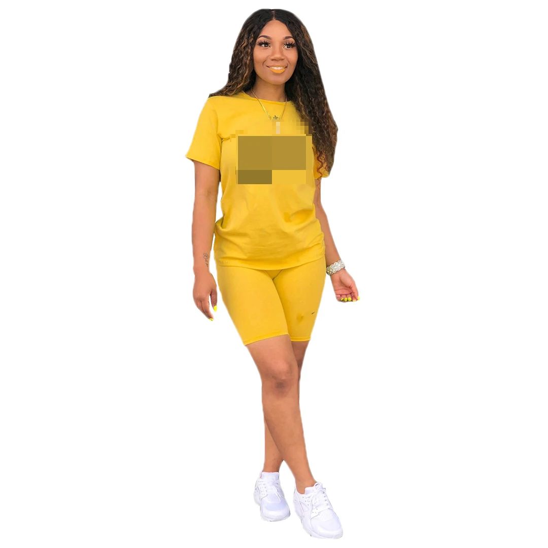 2021 Women's summer new fashion letter printing loose casual sports women's short sleeve shorts suit
2021 Women's summer new fashion letter printing loose casual sports women's short sleeve shorts suit