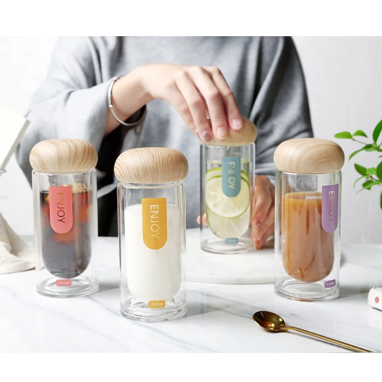 Instagram Followers Fashion Simple Portable Double Wall Water Bottle Glass with Wooden Cap
Instagram Followers Fashion Simple Portable Double Wall Water Bottle Glass with Wooden Cap