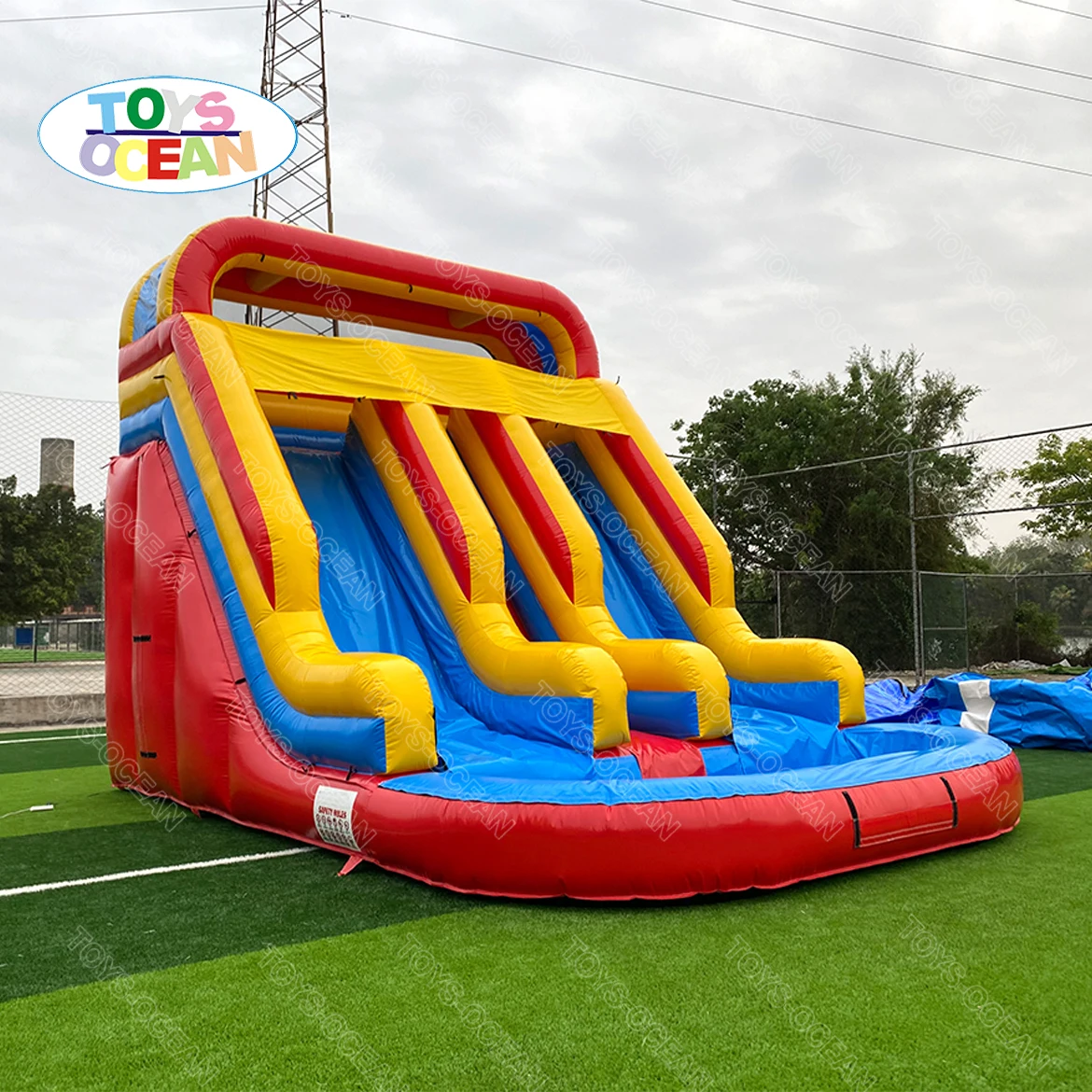 Hot sale style outdoor inflatable water slide kids slide with swimming pool
Hot sale style outdoor inflatable water slide kids slide with swimming pool