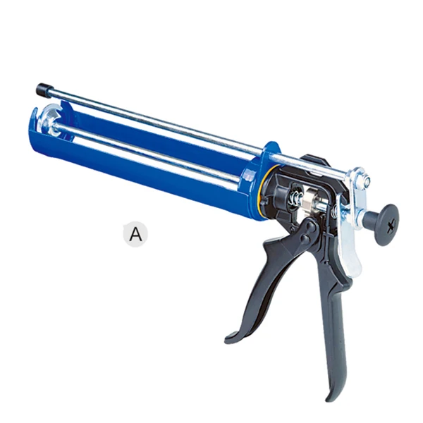 Caulking gun triple cartridges caulking gun