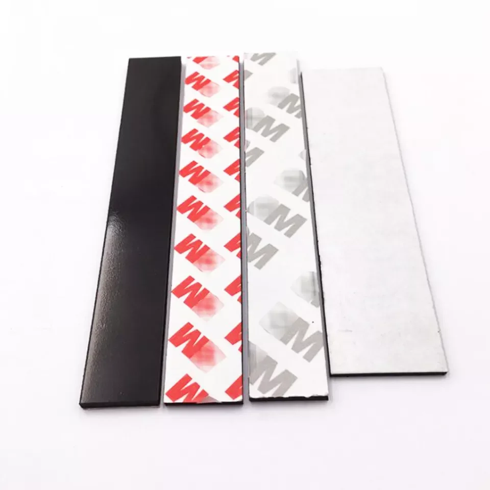 Customized Neodymium Magnetic Rubber Strip Double Side Tape Flexible Magnet Strip With Self Adhesive Magnetic Tape