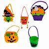 Halloween Pumpkin Gift Handbags Fabric Baby Kids Cookie Sacks Bag Child Funny Candy Basket Trick Or Treat Party Supplies Decor