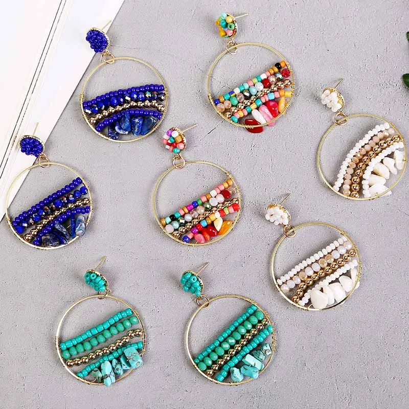 Bohemian Handmade Beaded Drop Earrings For Women 2020 Fashion Boho Acrylic Crystal Beads Stone Dangle Earring Vintage Jewelry
Bohemian Handmade Beaded Drop Earrings For Women 2020 Fashion Boho Acrylic Crystal Beads Stone Dangle Earring Vintage Jewelry