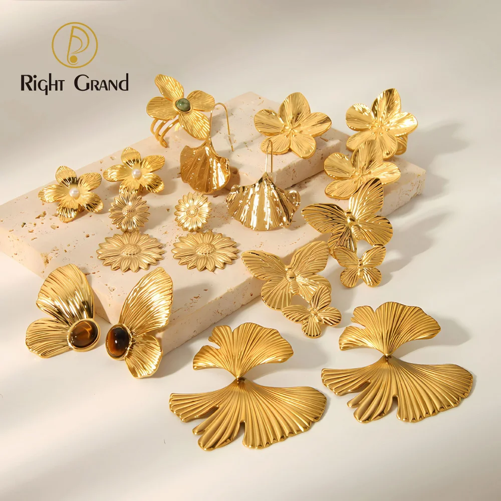 Vintage Statement Stainless Steel 18k Gold Pearl Butterfly Flower Stud Earrings Women Natural Stone Clip On Earrings Jewelry
Vintage Statement Stainless Steel 18k Gold Pearl Butterfly Flower Stud Earrings Women Natural Stone Clip On Earrings Jewelry