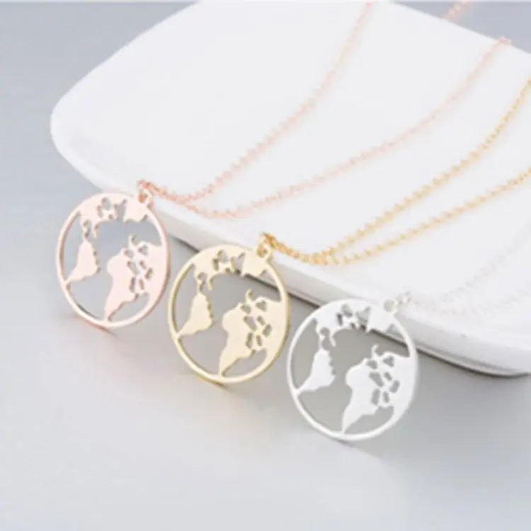 Factory sale Vintage Origami World Map Necklace Women Geometric Necklace Round Circle Pendant Necklace Choker Jewelry
Factory sale Vintage Origami World Map Necklace Women Geometric Necklace Round Circle Pendant Necklace Choker Jewelry