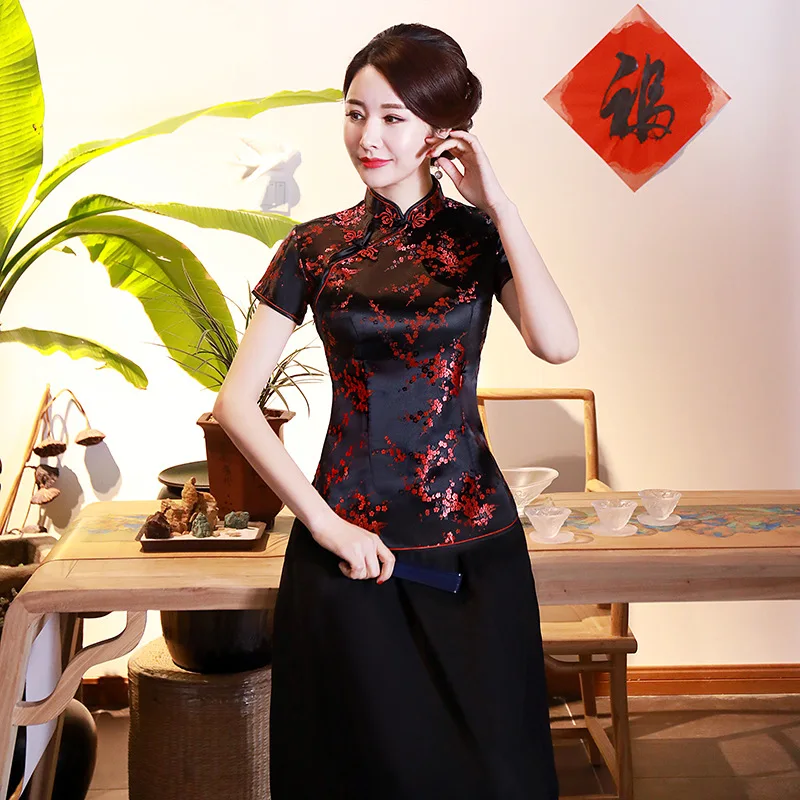 Vintage Flower Women Chinese Traditional Satin Blouse Summer Sexy Shirt Novelty Dragon Clothing Tops Plus Size 3XL 4XL, As the pictures shown
Vintage Flower Women Chinese Traditional Satin Blouse Summer Sexy Shirt Novelty Dragon Clothing Tops Plus Size 3XL 4XL, As the pictures shown