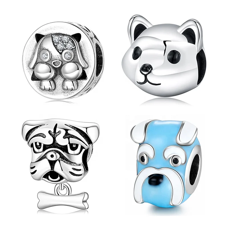 Real 925 sterling silver Lovely Pet Dog Enamel Black and Bone zircon charms for bracelet making jewelry Hot Sale
Real 925 sterling silver Lovely Pet Dog Enamel Black and Bone zircon charms for bracelet making jewelry Hot Sale
