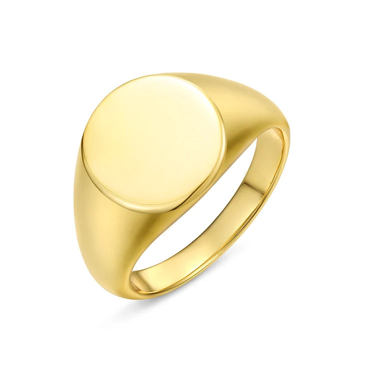Custom jewelry gold vermeil men and women engravable 925 Sterling silver signet ring
Custom jewelry gold vermeil men and women engravable 925 Sterling silver signet ring