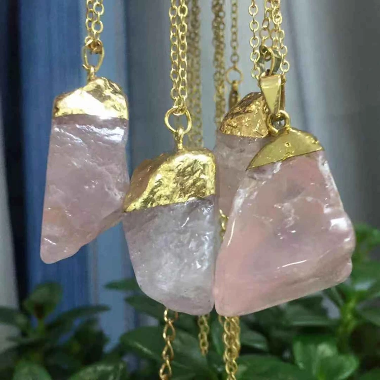 2020 ins Fashion Wholesale Natural pink quartz necklace Handmade irregular healing crystal collar necklace women
2020 ins Fashion Wholesale Natural pink quartz necklace Handmade irregular healing crystal collar necklace women