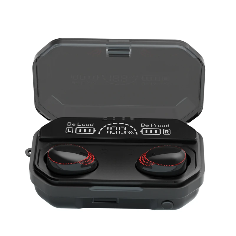 A18 TWS BT V5.1 3500mah Power Bank Earphone LED display stereo Wireless Waterproof Headphone For Smartphone, Black
A18 TWS BT V5.1 3500mah Power Bank Earphone LED display stereo Wireless Waterproof Headphone For Smartphone, Black