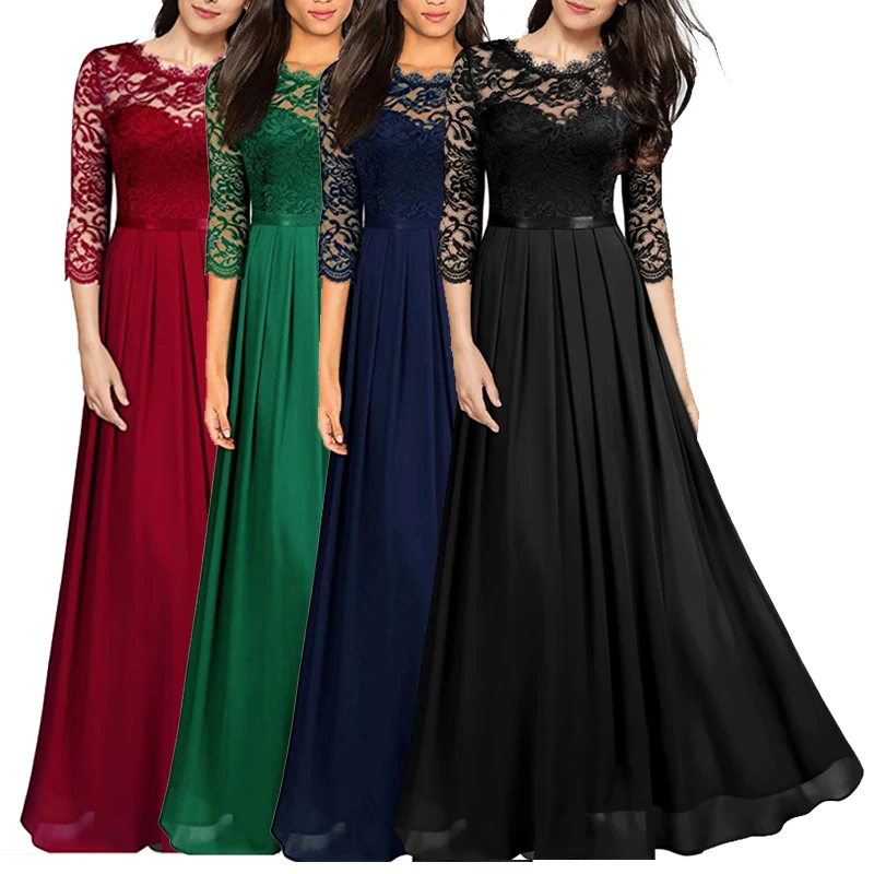 Hot Sale Sexy Lace Elegant Gown Dress Women Plus Size Party Dress Formal Long Luxury Party Evening Dresses, 4 colors
Hot Sale Sexy Lace Elegant Gown Dress Women Plus Size Party Dress Formal Long Luxury Party Evening Dresses, 4 colors
