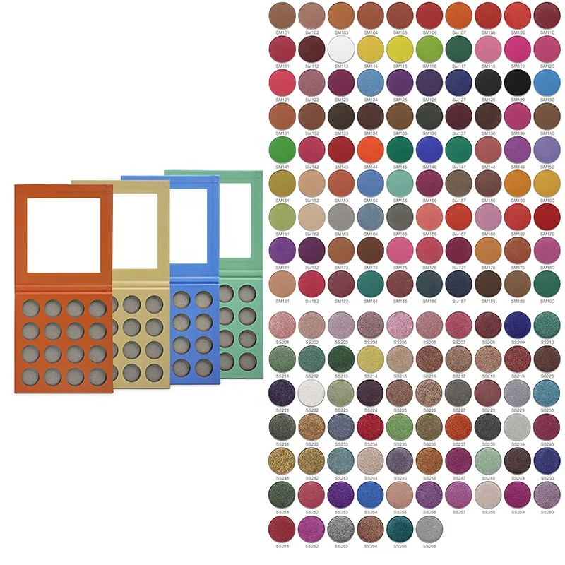 Wholesale cosmetics matte shimmer glitter 16 Colors makeup eyeshadow palette make your own brand
Wholesale cosmetics matte shimmer glitter 16 Colors makeup eyeshadow palette make your own brand