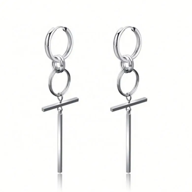 Fashion Cross Men's Earrings Personalized Simple Long Earrings, Picture 
Fashion Cross Men's Earrings Personalized Simple Long Earrings, Picture