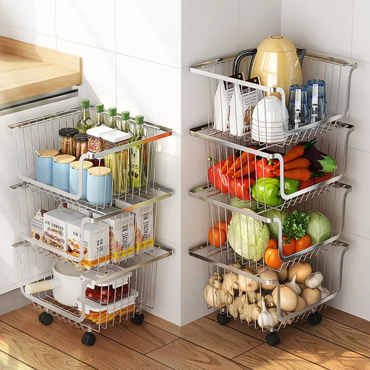 Multi-layer stand/countertop moveable fruit and vegetable basket with wheels cart trolley kitchen pantry bedroom toy storage, Customized color
Multi-layer stand/countertop moveable fruit and vegetable basket with wheels cart trolley kitchen pantry bedroom toy storage, Customized color