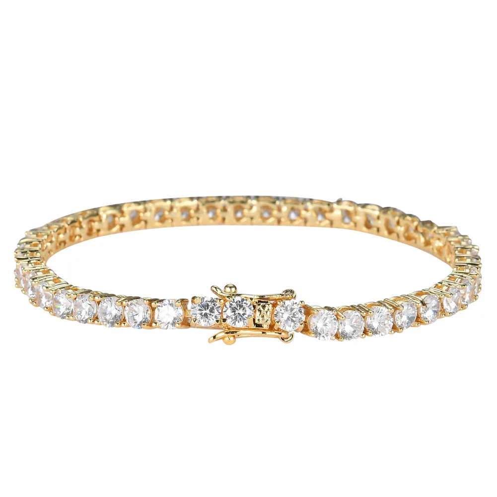 Wholesale 18K Gold Plated Micro Insert Round Zircon Tennis Bracelet 3mm 4mm 5mm Bling Iced Out CZ Tennis Chian Bracelet
Wholesale 18K Gold Plated Micro Insert Round Zircon Tennis Bracelet 3mm 4mm 5mm Bling Iced Out CZ Tennis Chian Bracelet