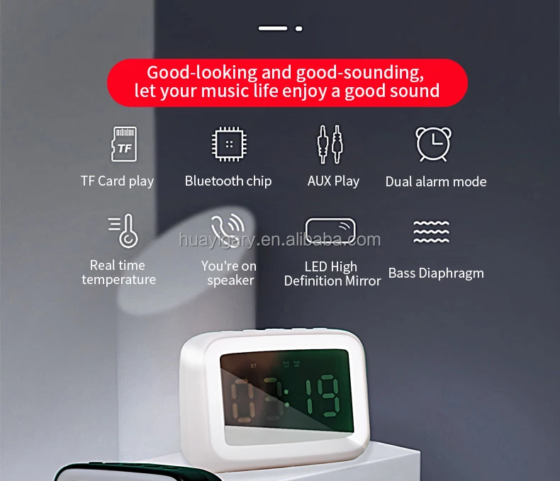 Digital Alarm Clock Speaker, HiFi Dual Digital Clocks Bedside with USB Charging Stereo Speaker FM Radio 5.0
Digital Alarm Clock Speaker, HiFi Dual Digital Clocks Bedside with USB Charging Stereo Speaker FM Radio 5.0