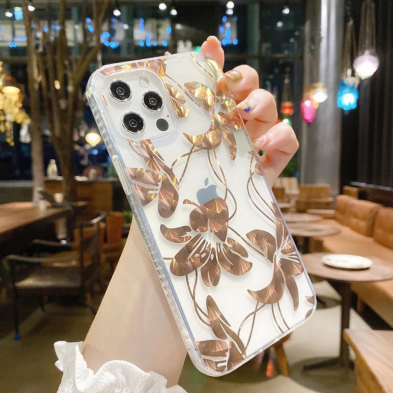 For iPhone 12 Pro Max Cases Luxury Plating Flower Leaves Phone Case For iPhone 11 Pro Max XR XS Max 7 8 Plus Clear Bumper Cover
For iPhone 12 Pro Max Cases Luxury Plating Flower Leaves Phone Case For iPhone 11 Pro Max XR XS Max 7 8 Plus Clear Bumper Cover