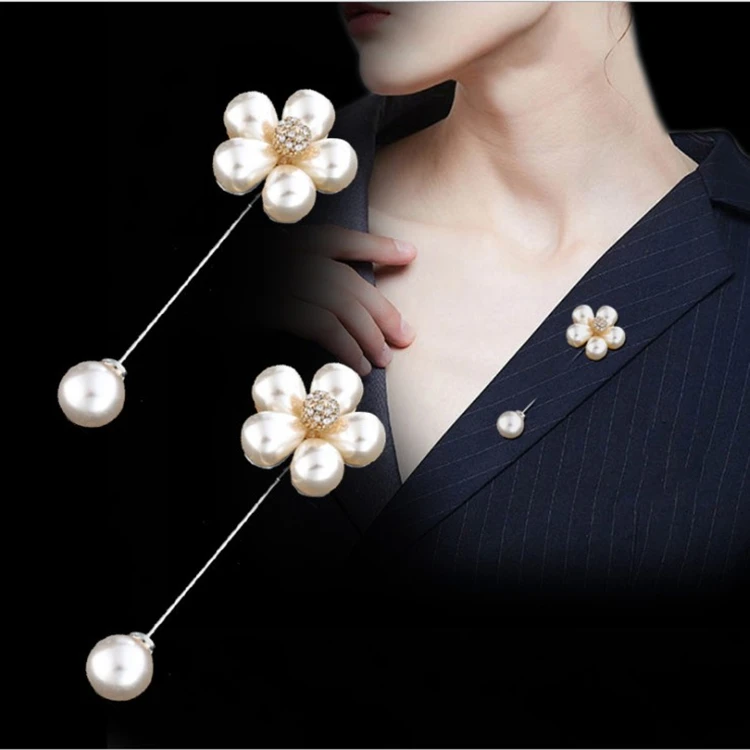 Korean retro brooch simple fashion word pearl pin flower shirt sweater pin ladies brooch, As the picture show
Korean retro brooch simple fashion word pearl pin flower shirt sweater pin ladies brooch, As the picture show