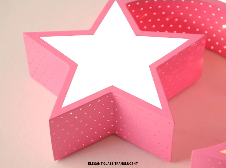 Elegant Kids Boys Girls Bedroom Ceiling Lamp Creative Cartoon Star Moon Shape Kindergarten Led Ceiling Lights