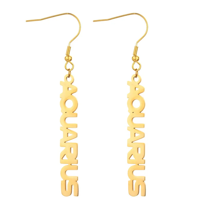 Hainon designer popular stainless steel 12 zodiac Earrings Personalized earrings jewelry for Girls, Gold silver color
Hainon designer popular stainless steel 12 zodiac Earrings Personalized earrings jewelry for Girls, Gold silver color