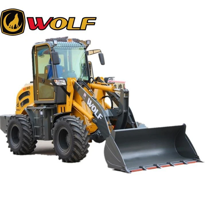 2019 Lobo marca 1,8 t zl18 frente micro excavadora cargadora de ruedas con tractor pala
